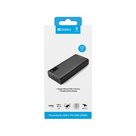 Sandberg Powerbank USB-C PD 20W 20000
